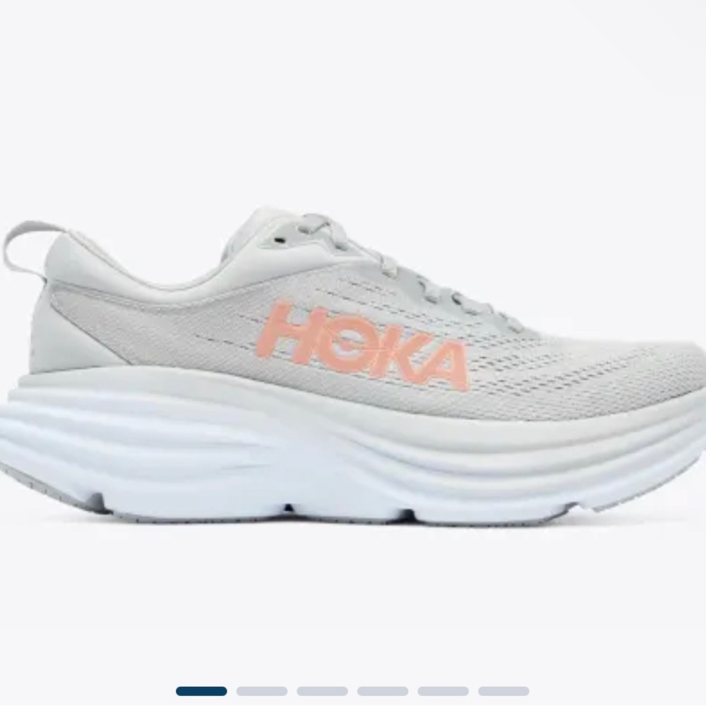 Hoka pink and grey size 7